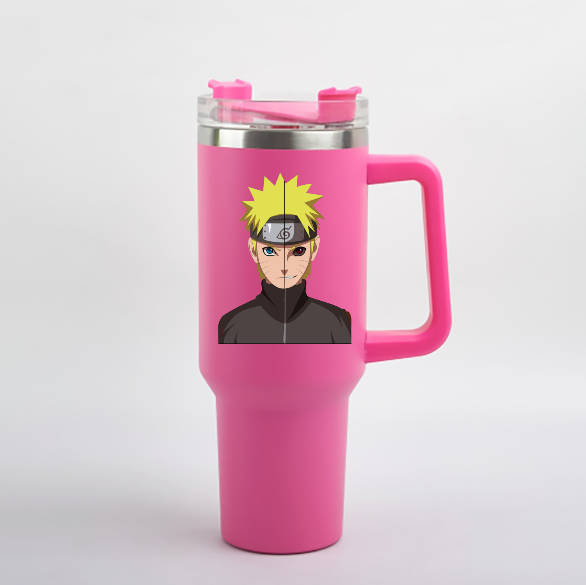 （画像用） NARUTO -ナルト- うずまき ナルト Uzumaki Naruto 1200mL車用タンブラー - クリスタルステッカー（プラスチックストロー付き）